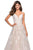 La Femme - 27463 Lace Deep Sweetheart Tulle Ballgown In White and Neutral