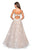 La Femme - 27463 Lace Deep Sweetheart Tulle Ballgown In White and Neutral