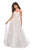 La Femme - 27135 Strapless Sweetheart Lace Ballgown In White and Neutral