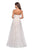 La Femme - 27135 Strapless Sweetheart Lace Ballgown In White and Neutral