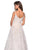 La Femme - 27199 Sparkling Sequin Sleeveless A-Line Dress In White and Neutral