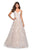 La Femme - 27463 Lace Deep Sweetheart Tulle Ballgown In White and Neutral