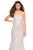 La Femme - 27178 Sequined Lace Mermaid Dress In White and Neutral