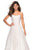 La Femme - 27190 Allover Lace Organza Sleeveless A-Line Formal Dress In White and Neutral
