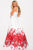 JVN59187 Sleeveless Plunging Neck Lace Up Ballgown