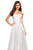 La Femme - 27515 Strapless Sweetheart Metallic Chiffon Prom Dress IIn White