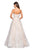 La Femme - 27324 Strapless Sweetheart Lace A-Line Prom Dress In White