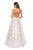 La Femme - 27448 Floral Embroidered Sweetheart A-line Dress In White