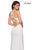 La Femme - Crisscross-Designed Racerback Long Gown 26997 - 2 pcs White in Sizes 0, 2, and 1 pc Red in Size 6 Available
