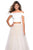 La Femme - 27478 Two Piece Off-Shoulder Tulle Ballgown In White