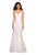 La Femme - 27560 Plunging Sweetheart Strappy Mermaid Dress In White