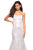 La Femme - 27286 Sweetheart Jacquard Mermaid Dress With Train In White
