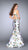 La Femme - Delectable Deep Sweetheart Floral Mermaid Long Evening Gown 24589 In White and Multi-Color