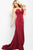 JVN53225 Strapless Pleated Neck Sheath Dress