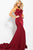 JVN53225 Strapless Pleated Neck Sheath Dress