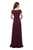 La Femme - 26512 Embellished Square Neck Chiffon A-line Dress In Red