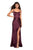 La Femme - Strappy Scoop Evening Dress with Slit 27010 - 1 pc Blush in Sizes 00 Available