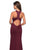 La Femme - 27573 Halter V-neck Jersey Sheath Dress In Red