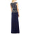 Cachet - 58245 Embellished Bodice Peplum Sheath Gown In Blue and Gold