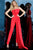 Jovani - 1093 Bow Accent Bodice Strapless Evening Jumpsuit  In Red