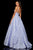 Sherri Hill - 52953 Deep V-neck A-line Dress With Train In Purple