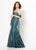 Montage by Mon Cheri - 219979W Embroidered Tulle Mermaid Gown In Green