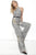 Jovani - 3578 Sequined Halter Animal Print Jumpsuit In Print