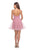 La Femme - 28156 Scoop Neck Tulle A-line Dress In Pink