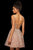 Sherri Hill - 53098 Trailing Lace Appliqued Short A Line Dress In Neutral