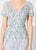 Ivonne D for Mon Cheri - 219D78 Embellished V-neck Trumpet Gown In Silver and Multi-Color