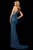 Sherri Hill - 53131 Fully Beaded Racerback Sheath Evening Dress In Blue and Green