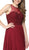 Nox Anabel - Y009P Applique Halter Neck A-line Dress In Red