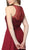 Nox Anabel - Y009P Applique Halter Neck A-line Dress In Red