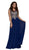 Nox Anabel - Y100P Gilded Scoop Chiffon A-line Dress In Blue 