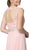 Nox Anabel - Y101P Embroidered Jewel Neck Chiffon A-line Dress In Pink