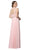 Nox Anabel - Y101P Embroidered Jewel Neck Chiffon A-line Dress In Pink