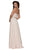Nox Anabel - Y102P Sleeveless Halter Neck A-line Dress In Neutral