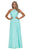 Nox Anabel - Y102P Sleeveless Halter Neck A-line Dress In Green