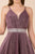 Nox Anabel - Y678 Plunging V-neck A-line Dress In Purple