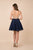 Nox Anabel - Y692 Embellished V-neck A-line Cocktail Dress In Neutral and Blue