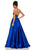Sherri Hill - 52850 Strapless Sweetheart Long A-Line Satin Dress In Blue