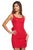 Sherri Hill - 53196 Lace Scoop Back Bow Short Dress In Red
