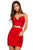 Sherri Hill - 53193 Two Piece V-Neck Sheath Short Dress In Red