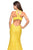 La Femme - 27484 Jewel-Sprinkled Square Neck Trumpet Gown In Yellow