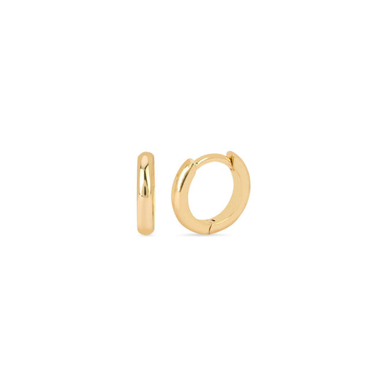 Logan Hollowell - NEW! Solid Mini Goddess Hoops in Yellow Gold