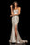 Sherri Hill - 52954 Long Strapless Fitted Mermaid Dress In Neutral and Silver
