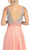 Eureka Fashion - 2727 Sleeveless Bejeweled V-neck Chiffon Dress In Orange