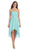 Dancing Queen - 8626 Ruched Straight Across A-Line Cocktail Dress In Blue
