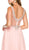 Bateau illusion Chiffon Gown