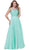 Nox Anabel - 8155 Bateau illusion Chiffon Gown